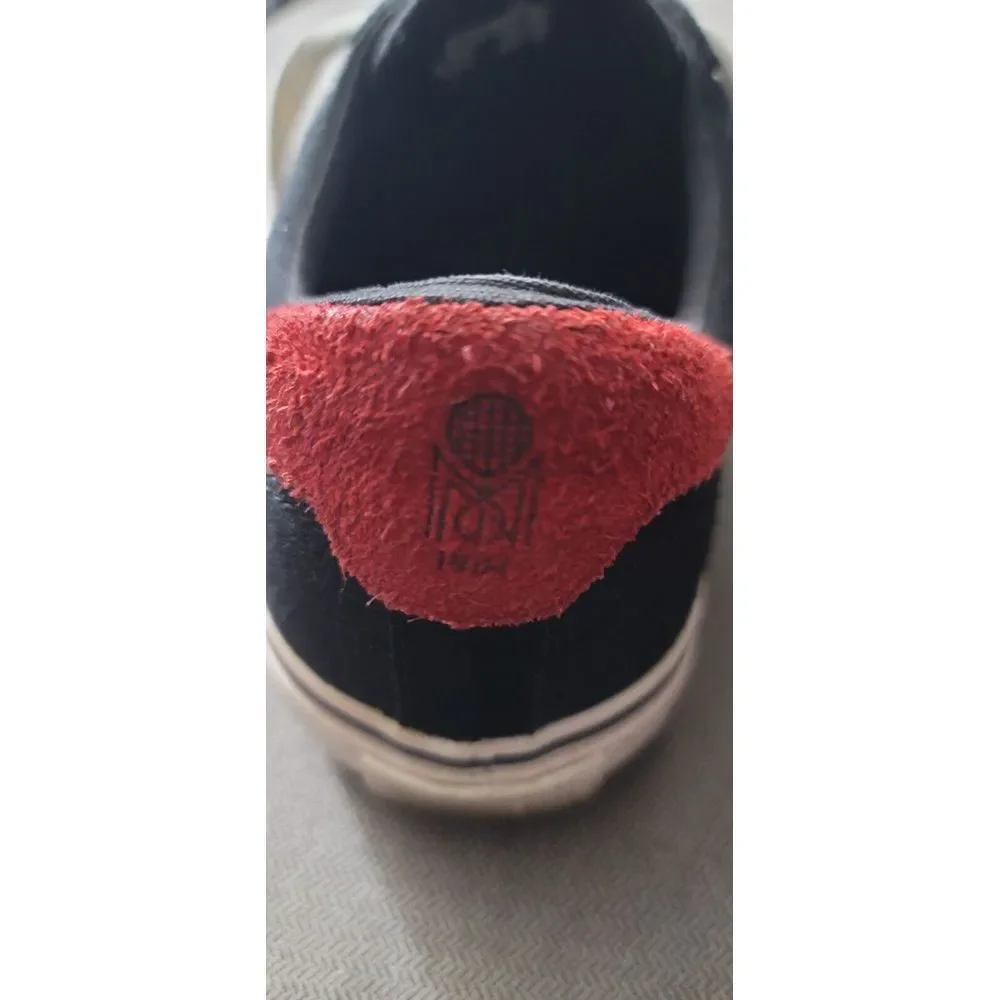 Mitchell & Ness Men's Clearweather Black Red Suede Sneaker Shoes Size 9 | W 10.5